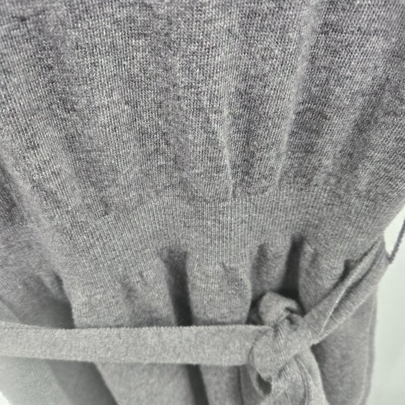Anthropologie x Building 18 Gray Wool Blend Sleeveless Slit Sweater Dress Maxi L - Picture 6 of 16